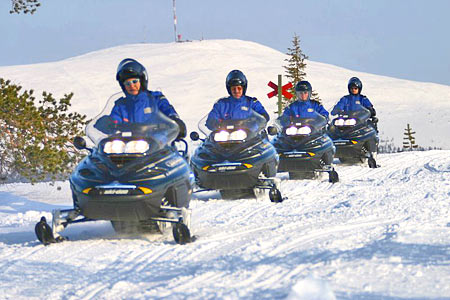 Rent a snowmobile
