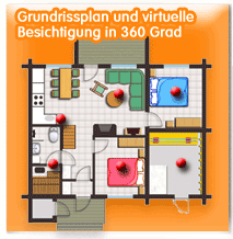 Grundrissplan und virtuelle Besichtigung in 360 Grad